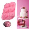 Гибкая силиконовая форма для изготовления шоколада, устойчивая к высоким температурам, форма для конфет в форме розы, десертная выпечка