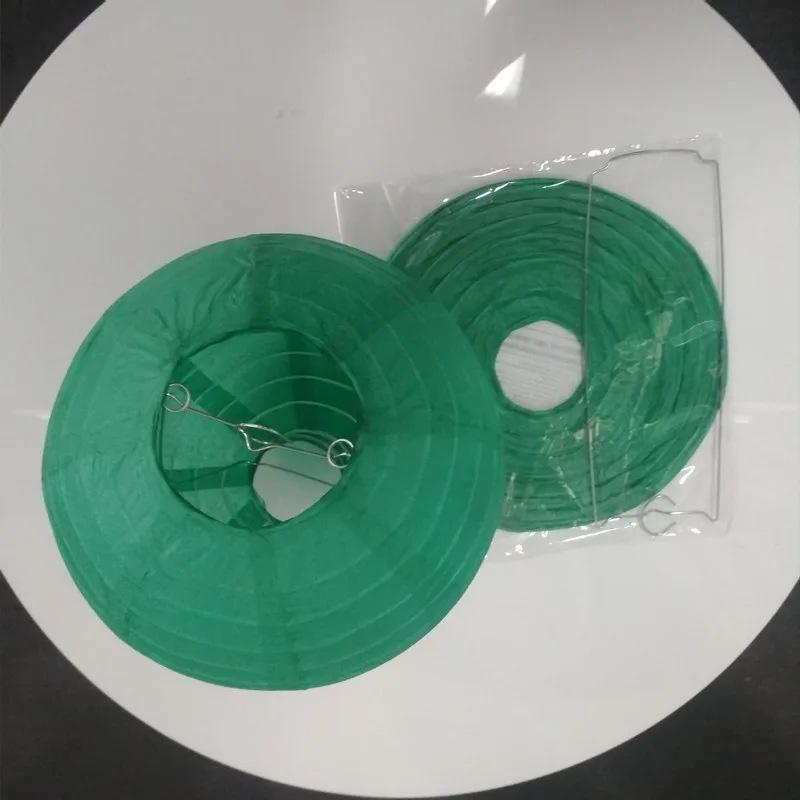 Круглый белый бумажный фонарик 10 дюймов, красный фонарик для Праздника середины осени и свадебного украшения