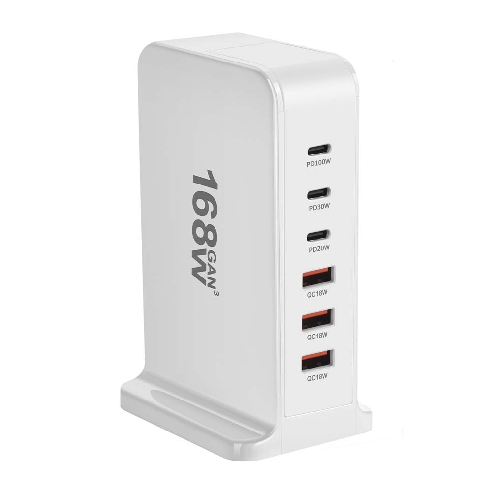 200 Вт 168 Вт настольное зарядное устройство GaN Quick PD 6 портов USB Type C США ЕС Австралия Великобритания адаптер для мобильного телефона ноутбука ПК док-станция для зарядки