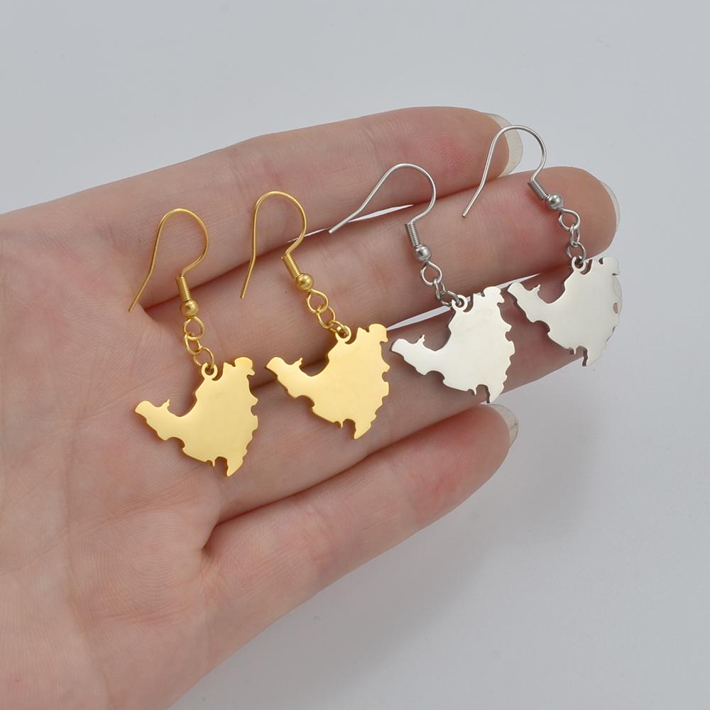 Anniyo 2CM Stainless Steel Sint Maarten and Saint-Martin Earrings Saint Martin SXM Jewelry For Women Girls #316421