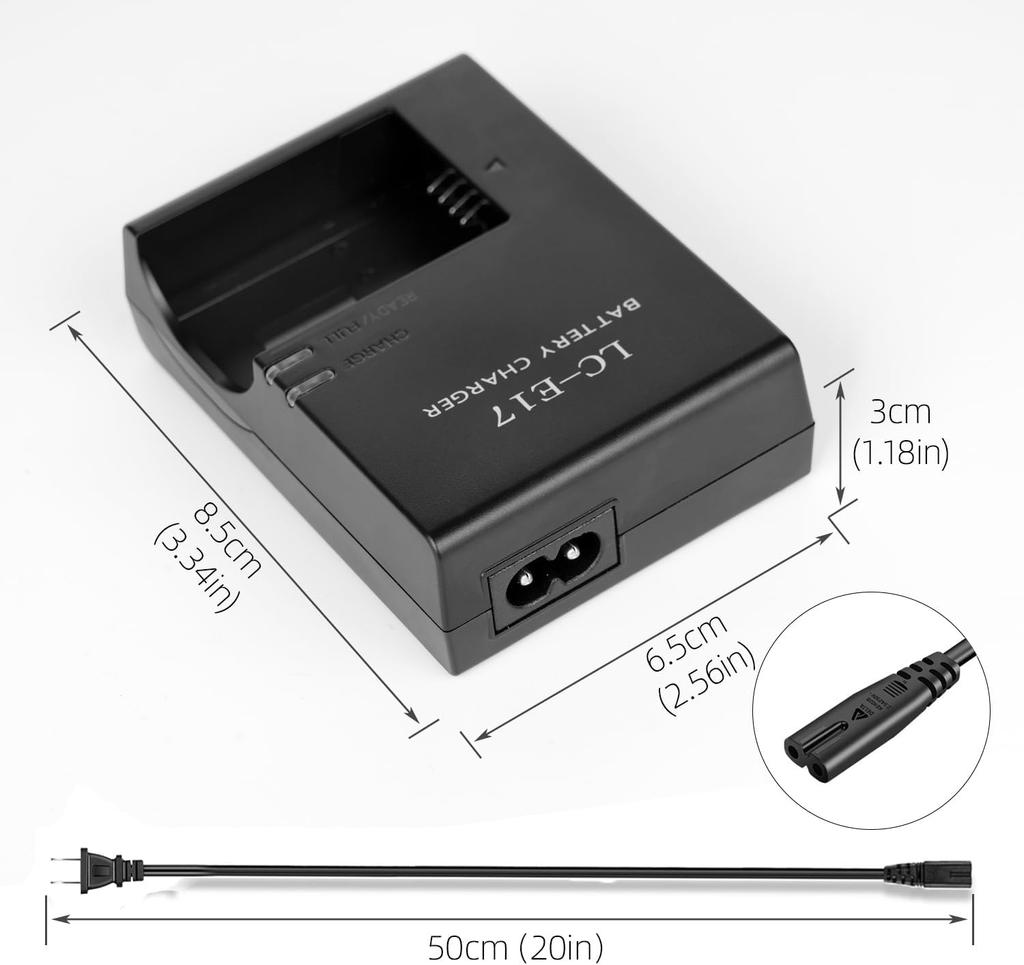 VECASDEN Quick Charger Compatible with Including Canon EOS Rebel and X8i Digital SLR Cameras LC-E17 LP-E17 Cameras, T7i, T6i, T6s, SL3, SL2, 9000D,