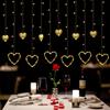 Светодиодные занавески с сердечками, гирлянды, рождественские гирлянды, гирлянды, 8 режимов, вечерние на день Святого Валентина, домашняя свадьба, новогодние украшения