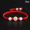 1PC Wristband Red Rope Zodiac Signs Luminous Stone Braided Bracelets Handmade Lucky Unisex