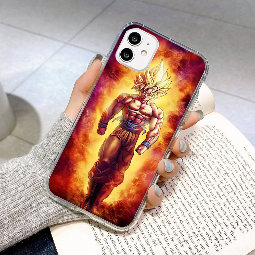 Чехол для Samsung A04 A14 A23 A34 A54 M23 M33 M52 M53 Realme 10 9 C30S C35 C55 VIVO Y02S Y21 Y51 X80 Pro Прозрачный чехол WI46 Dragon Ball Goku