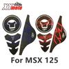 Suit 3D Carbon Fibre Motorcycle Fuel Tank Cover Stickers For Honda Monkey MSX125 MSX 125 Tank Pad