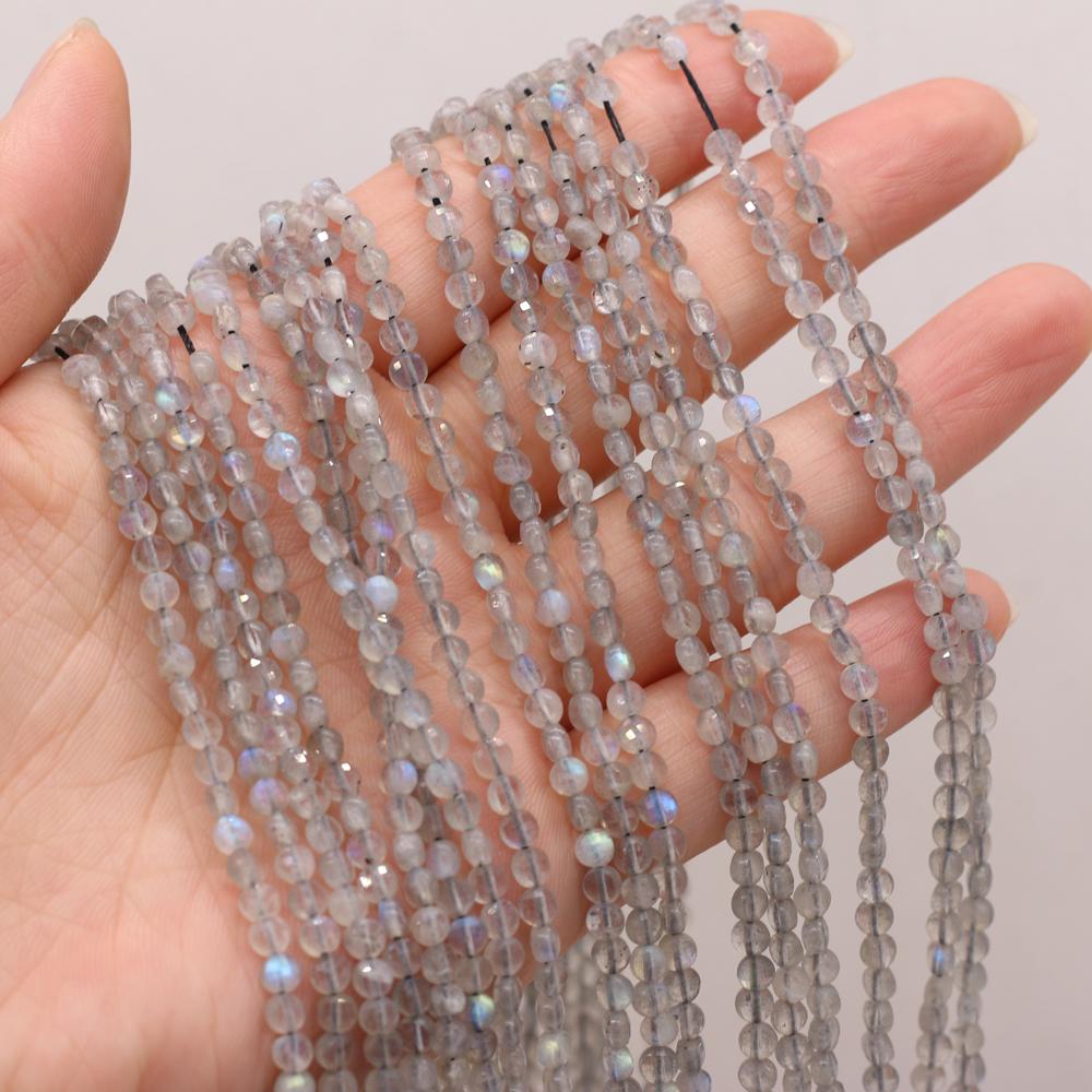 Бусины из натурального камня Flash Labradorite 4/6 мм граненые плоские бусины для изготовления ювелирных изделий своими руками ожерелье браслет аксессуары