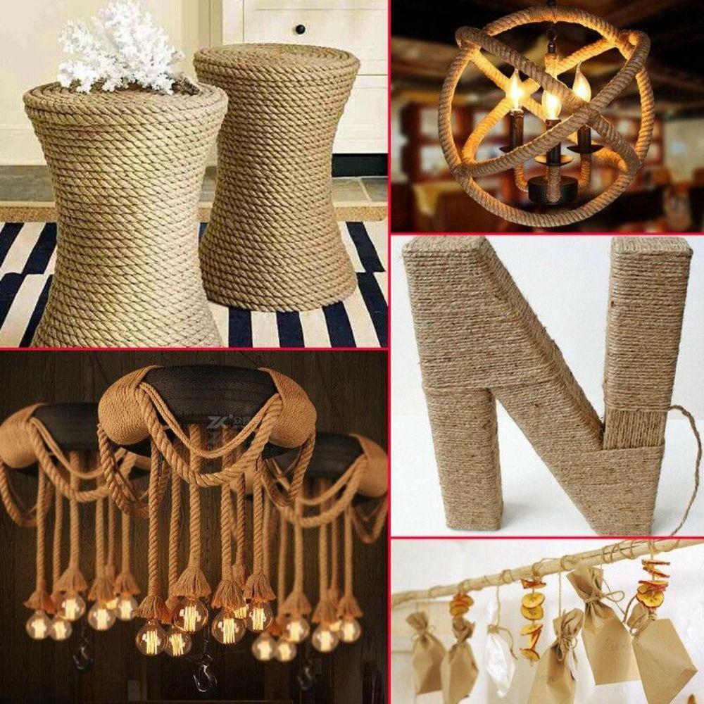 Hand-woven Jute Twine 100M/Roll Binding Rope  For Handmade Craft Baking Decoration Packing Gift Box