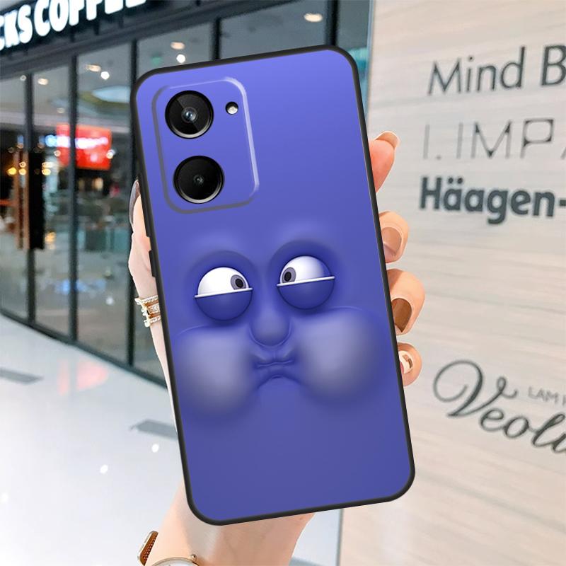 3D забавное лицо Милый чехол Для Realme 15 13 12 10 11 14 Pro Plus GT6 GT7 C15 C35 C53 C55 C61 C63 C65 C67 C71 C75