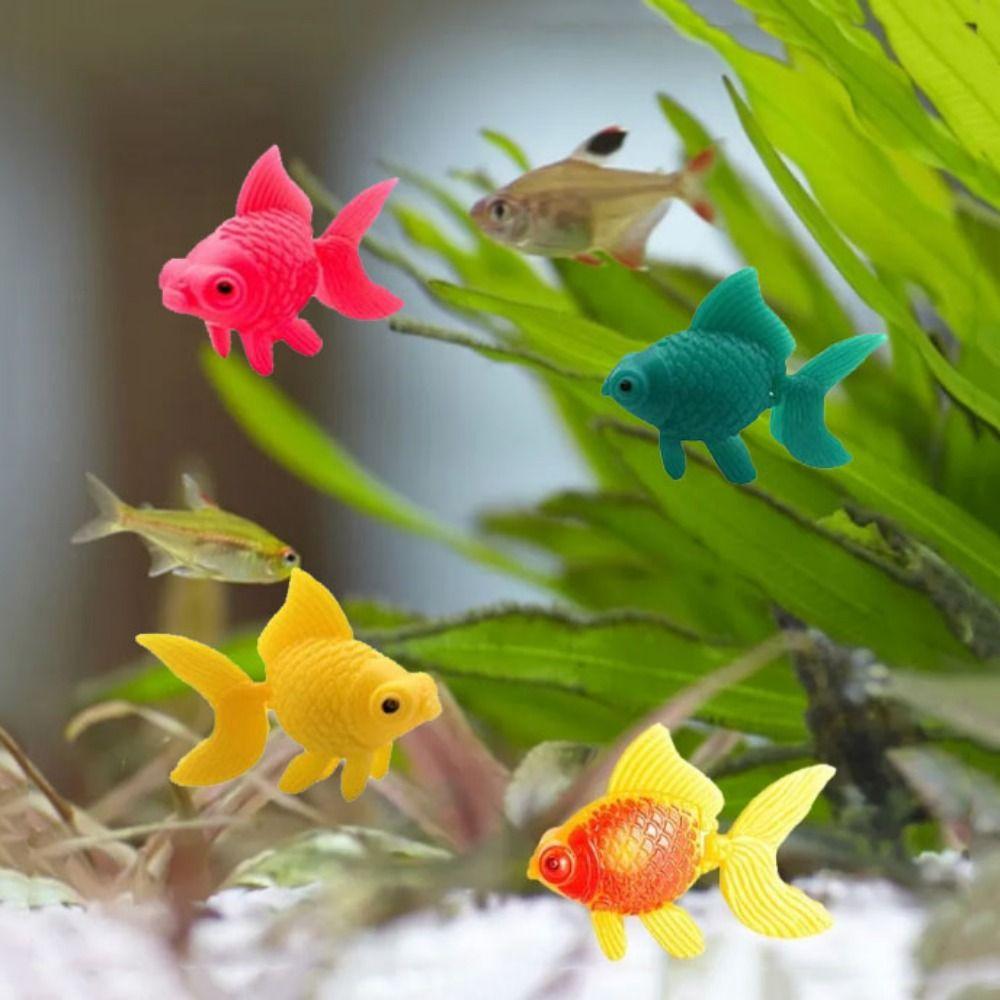 10pcs Lifelike Realistic Goldfish Simulation Moving Goldfish Artificial Fish Aquarium