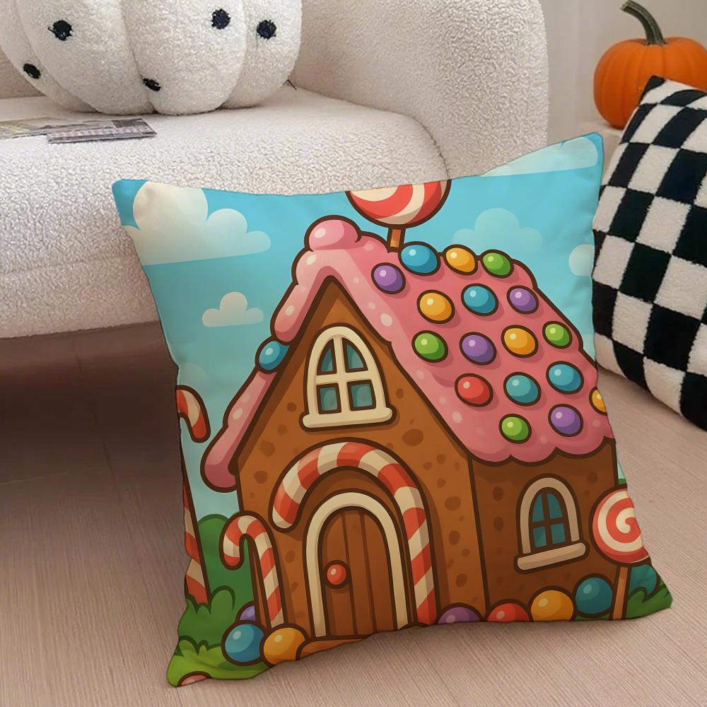 CCandy Cushion Cover Throw Pillow Cover Hidden Button Durable Polyester Chair Cushion