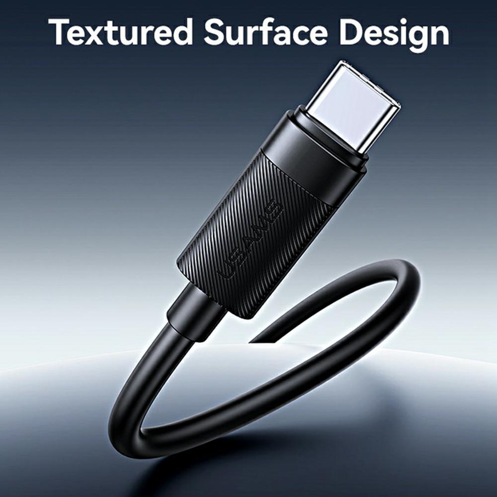 USAMS SJ780 U94 1m PD 60W Fast Charging Cable Type-C to Type-C Data Transfer Cord for Smartphone/Laptop/Tablet