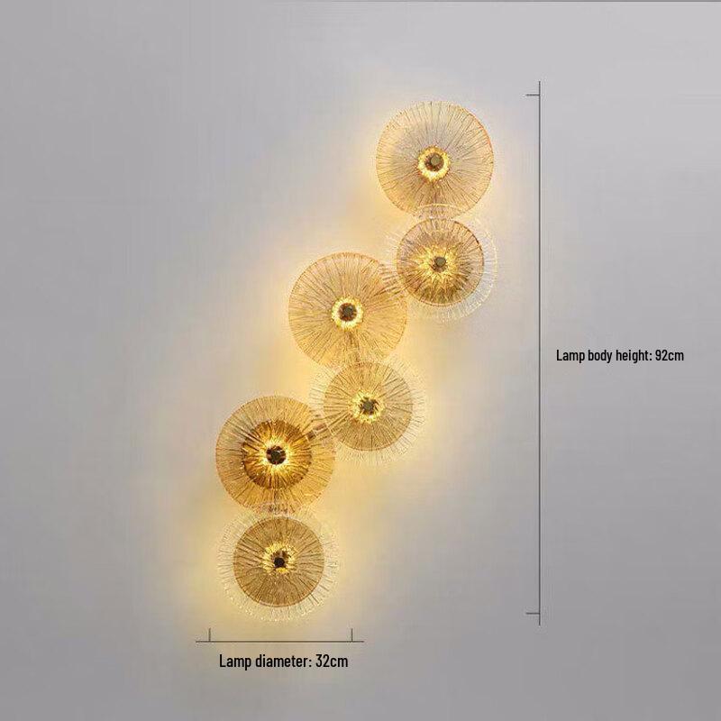 NuFeng Post-Modern Luxury 4-Head Warm Light Decorative Wall Lamp
