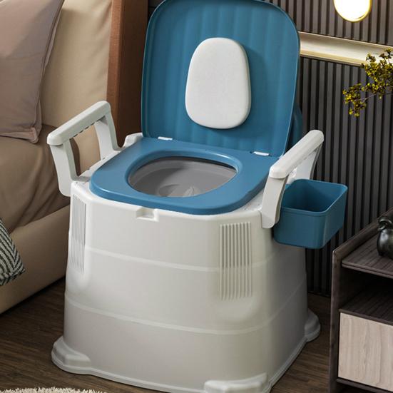 Portable Camping Toilet with Wide Seat for Elder Adults Easy To Clean Stable Portable Mobile Toilet for Indoor Outdoor Camping Travel