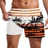 Casual Summer 3D Digital Printed Coconut Tree Pattern Men's Vacation Style Shorts Suitable for Outdoor Beaches