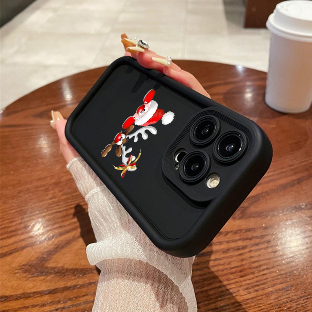 N101 Merry Christmas art Soft Angel Eyes Phone Cases для iPhone 16 15 14 13 11 Pro Max 8 7 6s Plus 12 mini XR XS Max SE Shockproof Cover