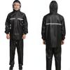 Motorcycle Rain Suit High Visibility 2Piece Windproof Waterproof Jacket and