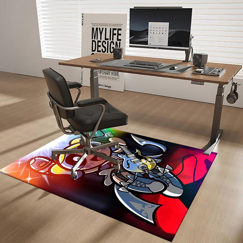 1pc Powerpuff Girls Anime Cartoon Design Office Chair Mat Non-Slip Carpet for Home Decor, Suitable for All Seasons, Ideal as a Gift for Holidays.Y092