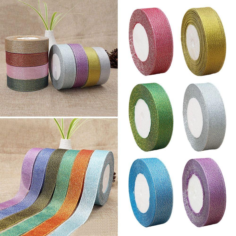22M Glitter Satin Ribbons Double Face Gift Wrapping Universal Bow Trim Wedding Party