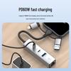 USB-концентратор с сетевой картой 100 Мбит/с - Без драйверов, Три в одном, Многофункциональный расширитель для ноутбука
