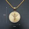 Hip Hop Angel Wings Pendant Necklace for Women Men Round Necklace Bling Jewelry