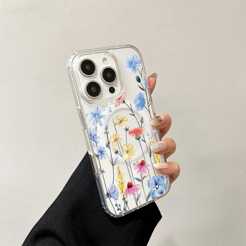 Магнитный чехол в стиле Бохо с цветочным букетом для Samsung Galaxy S26 S25 Edge S24 S23 Ultra Plus FE A57 A56 A55 A54 A36 A35 A17 A16