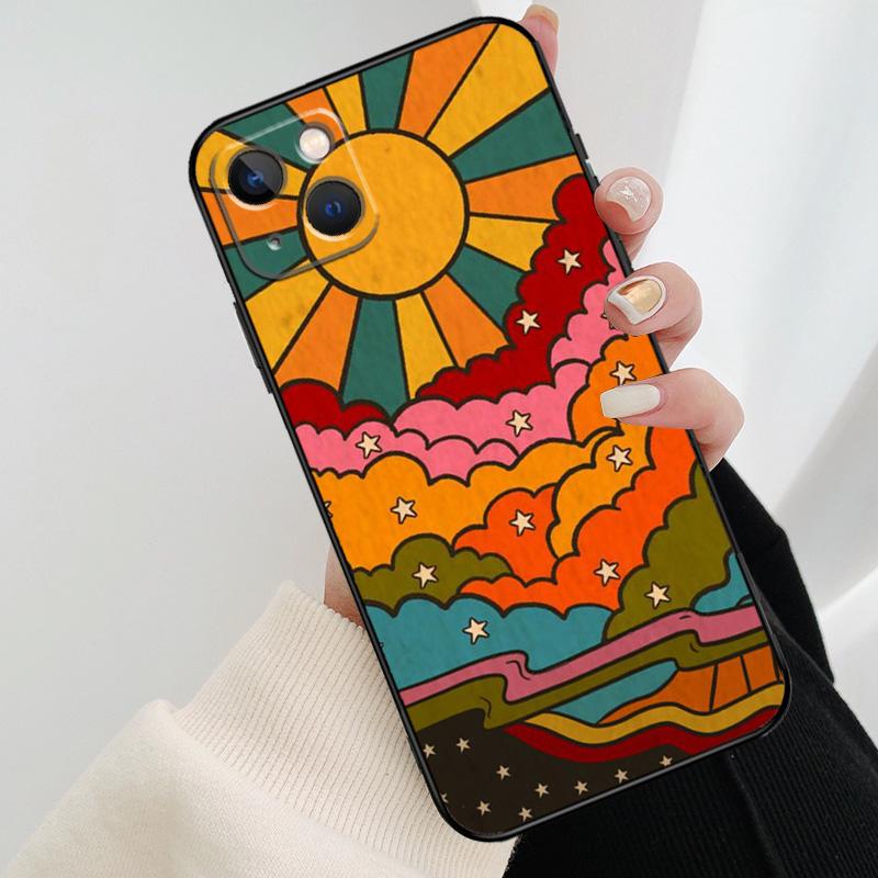 Милый инди-хиппи чехол для телефона для iPhone 11 12 13 14 15 16 Pro XS Max Mini Чехол для iPhone X XR Plus Задняя крышка
