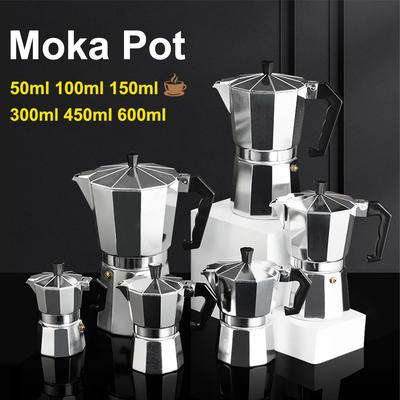 Кофейник Moka, металлический итальянский ручной кофеварочный чайник для плиты, долговечная кофемашина для кухни, домашняя кофейная утварь, чайная утварь