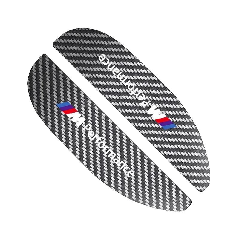BAII9 2025 Hot 2pcs Car Rear View Mirror Sticker Rain Eyebrow For BMW 50th Kith 5 Series F20 E39 F10 F30 E90 E46 E60 G60 X5 E87 F11 G2
