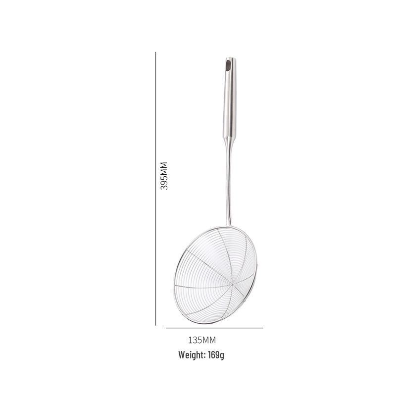 Дуршлаг для лапши из утолщенной нержавеющей стали с ручкой, предотвращающей ожоги
