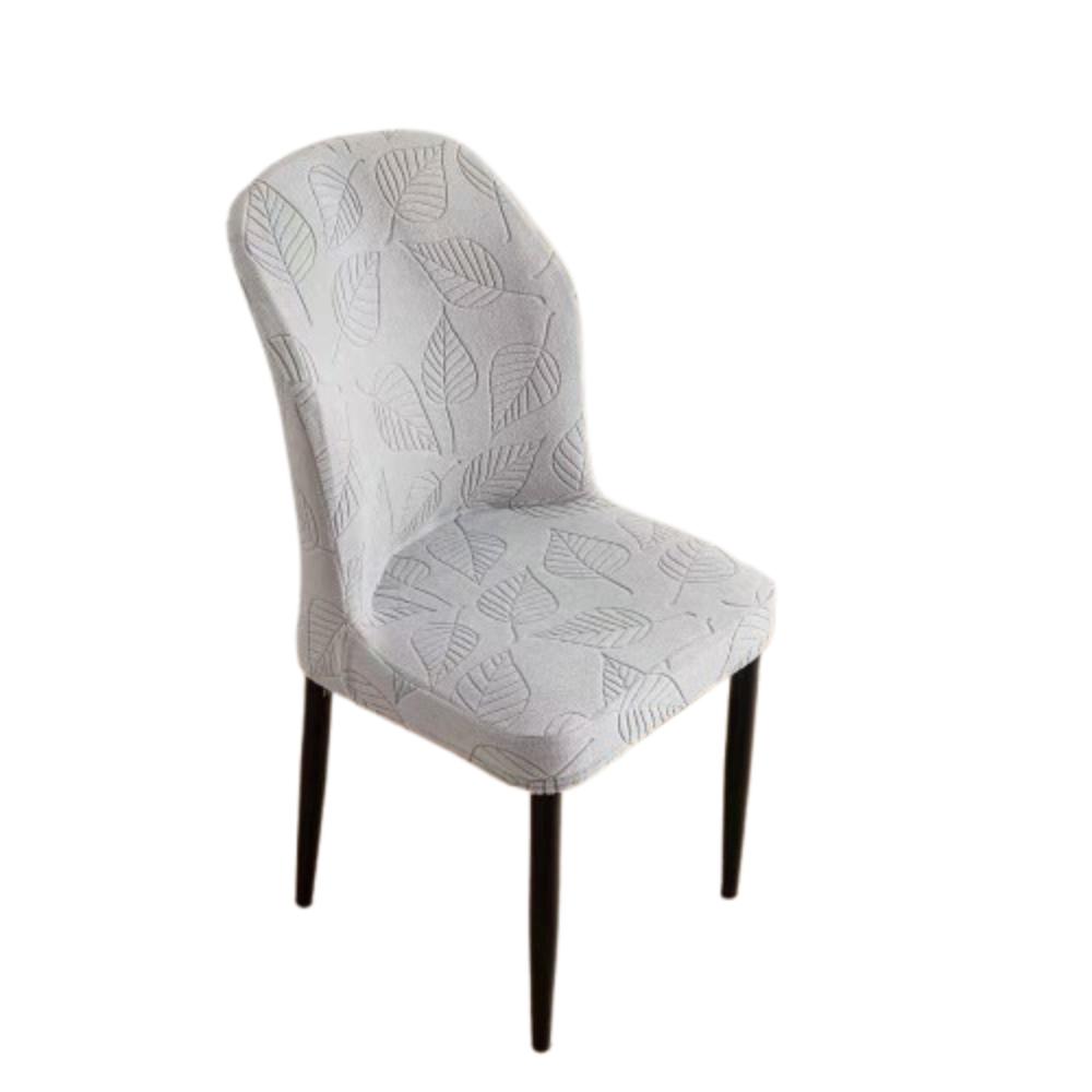 Universal Curved Chair Cover Jacquard Leaf Stool Cover Protector Dining Seat Covers For Home Decor