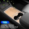 Central  Car Central Control Panel Sticker For Tesla Model 3  Wood Center Console Accessories Model Y Interior Film Wood Gr