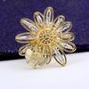 Simple Flower Bee Brooches For Women Daisy Brooch Anti -Glare Pins Shirt Sweater Pin Zircon Clothing Fixed Accessories Jewelry