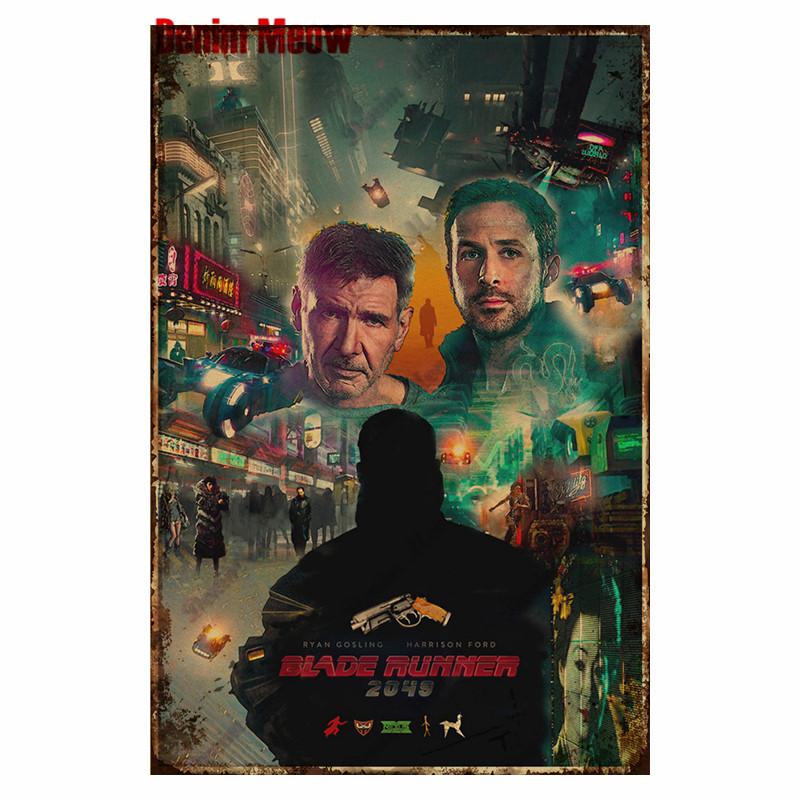 Vintage Metal Signs of Blade Runner American Movie Wall Poster Club Shabby Chic Plates Painting Craft Home Decor WY