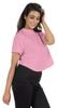 Inkmeso Short Sleeve Casual Cropped Tee For Womens Solid Crew Neck Crop Top
