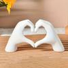 Love Heart Hand Figurine Heart-shaped Gesture Resin Statue Sculpture Home Office Wedding Party Desktop Decoration Ornament