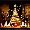 Christmas Fashion Creative Window Stickers Christmas Tree Snowflake Decals Christmas Home Door Wall Window Decoration Decals