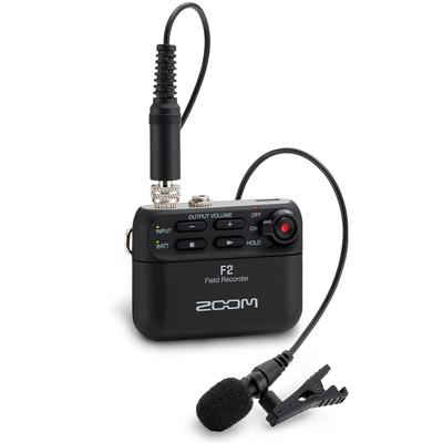 ZOOM Zoom Field Recorder Маленький и легкий 32-битный Float-совместимый F2/B черный, размер,