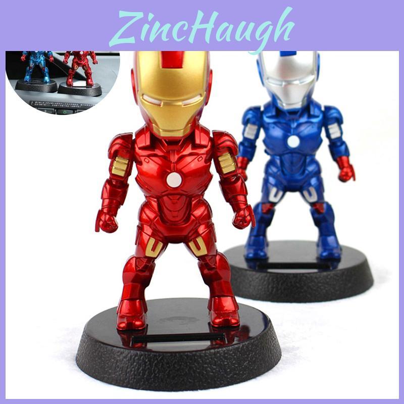 Shaking The Head Marrie Couple Car Decoration Toy With Vibrant Red And Blue Iron Man Design