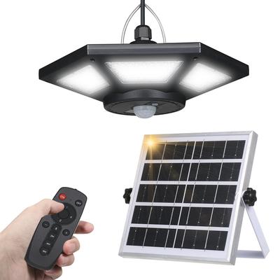 360LEDs Гаражный светильник на солнечной энергии Подвесные лампы Датчик движения Свет Открытый водонепроницаемый подвесной светильник