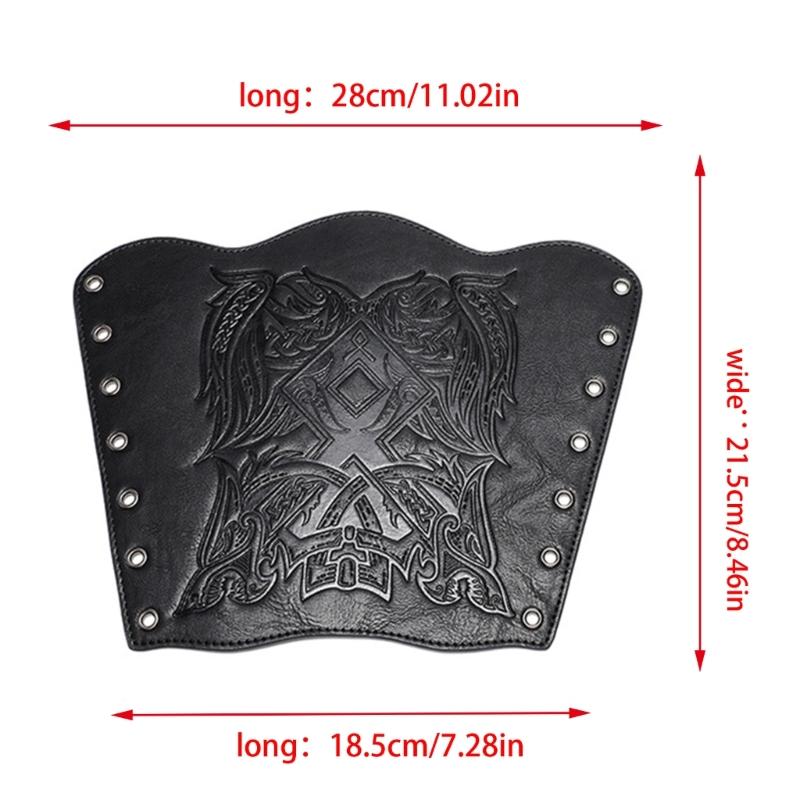 Middle Ages Wristband Perfect for Costume Parties Gatherings Cosplay Embossed Gauntlet Bracer Gauntlet Brown Wristband