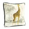 [A1428] - Vintage Giraffe Designer Cushion 'Safari' - 40x40 Cm