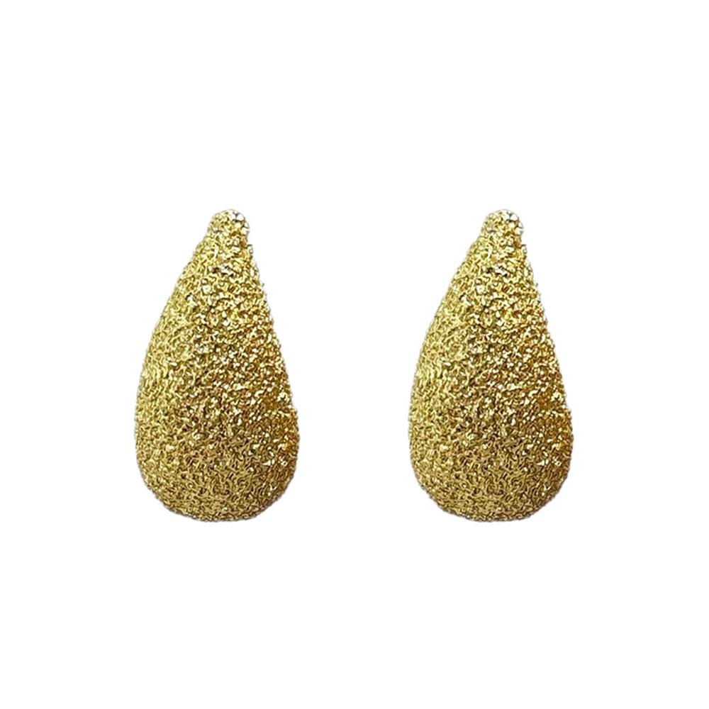 Серьги-капли из серебра S925 с матовой текстурой – Женский нишевый дизайн, простые модные серьги-пусеты