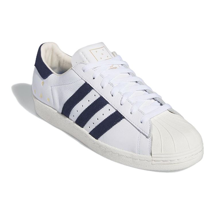 Мужские кроссовки Pop Trading Company x adidas Superstar ADV Белые Темно-синие Белоснежные Меловые IE3408