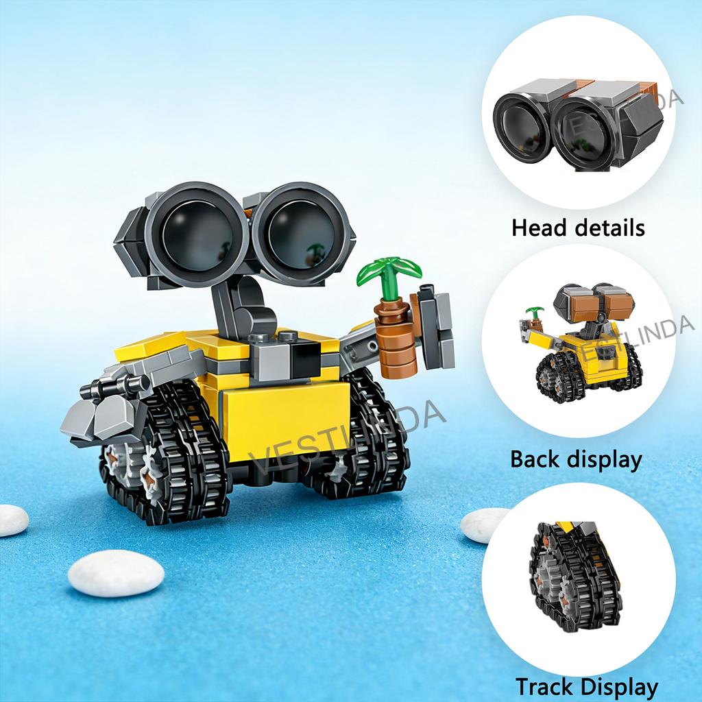1/2 шт. Космический Настенный E Робот Строительные Блоки MOC Подвижный Гуманоидный Робот Соединяющиеся Собирающиеся Игрушки Образовательные Игрушки Игровые Аксессуары