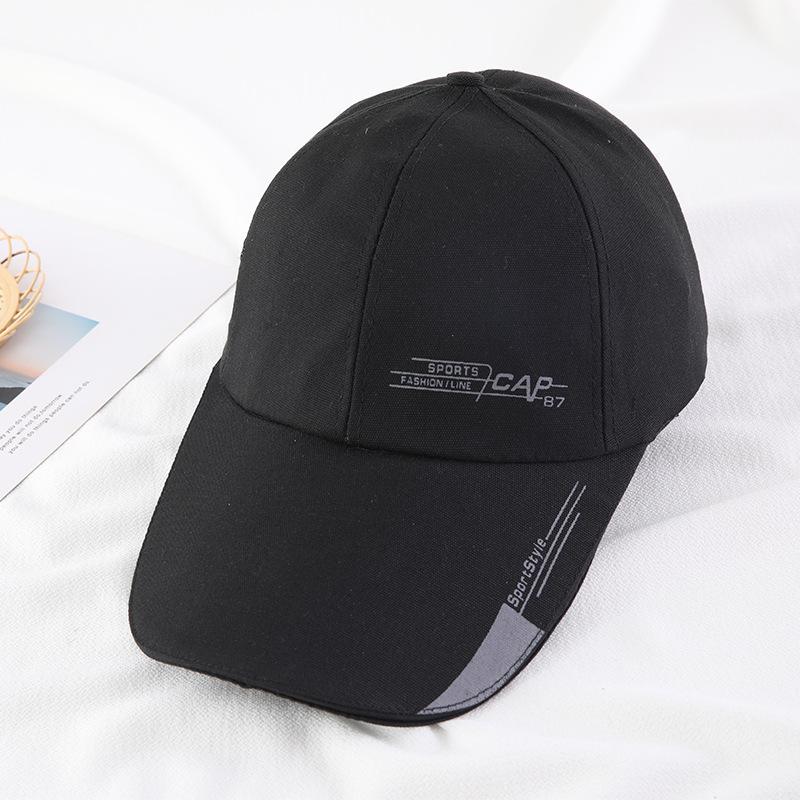 Baseball hat men's spring and summer extended brim Korean version sun protection hat trendy brand sunshade outdoor cap sun hat women