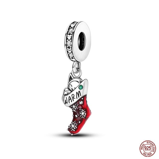 Новые стерлингового серебра 925 пробы красного цвета, подвески в форме сердца, бусины, ювелирные изделия на удачу, подарки