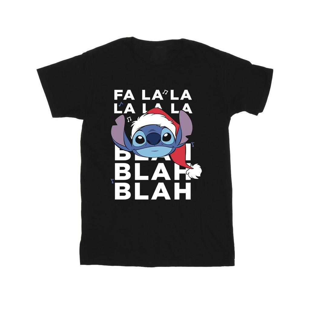 Disney Mens Lilo And Stitch Christmas Blah Blah Blah T-Shirt