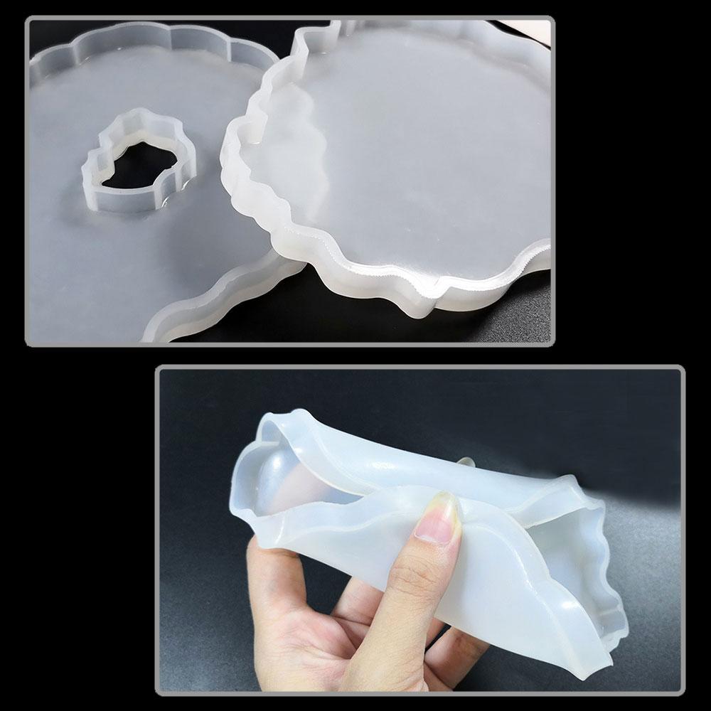 Силиконовая форма для подстаканников Silicone World DIY, эпоксидная смола, подставка под чашку, неровная форма, силиконовые подставки под бокалы для вина, эпоксидная форма