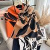 Luxury Brand Cashmere Women Floral Scarf Winter Warm Shawl and Wrap Bandana Pashmina Female Foulard Square Thick Blanket Poncho
