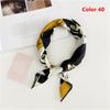 Gifts Women Small Vintage Square Scarf Silk Feel Satin Head Neck Hair Tie Band
